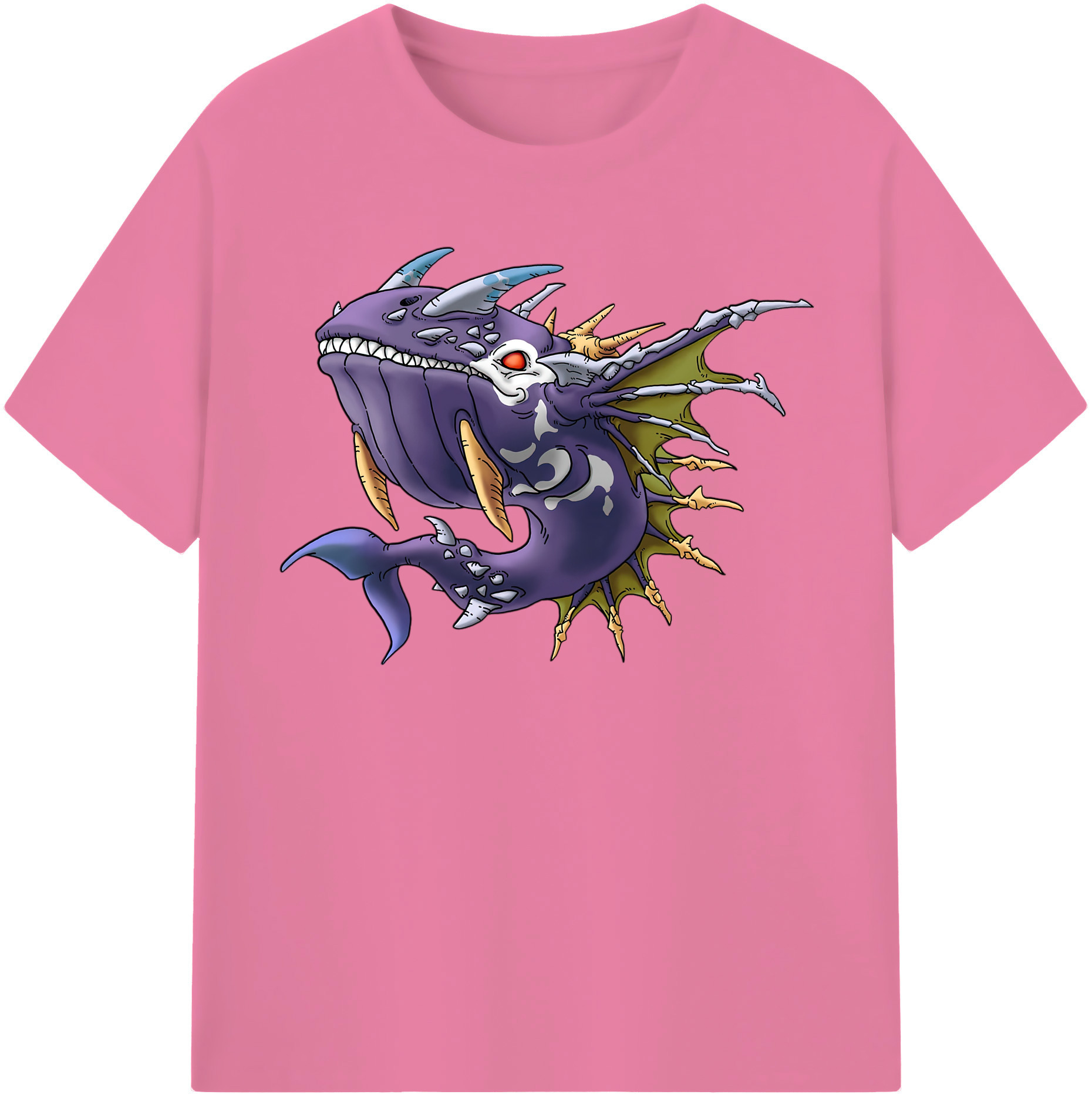 （画像用） ドラゴンクエスト Doragon Kuesuto Dragon Quest 綿100％半袖Tシャツ（フロントプリント）